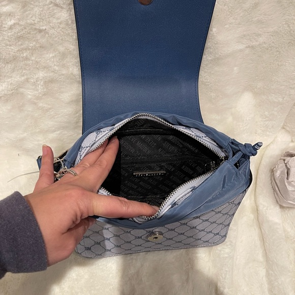 💙 Steve Madden Ocean Bfern 2 Purses in One Cross Body Bag and Credit Card Case - Picture 15 of 17